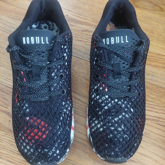 NOBULL Shoes - NOBULL Black and Red Mesh Sneakers